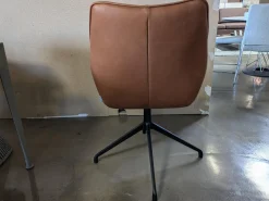 4er Set Stuhl Kiq Leder Gogain Cognac Braun