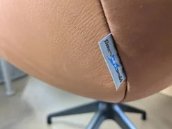 4er Set Stuhl Kiq Leder Gogain Cognac Braun