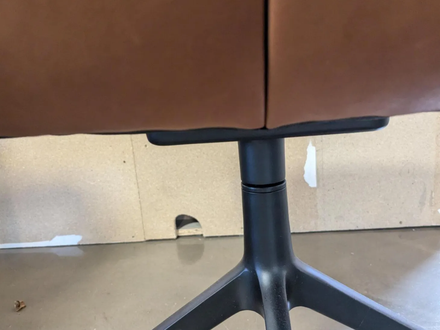 4er Set Stuhl Kiq Leder Gogain Cognac Braun