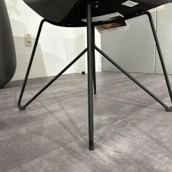 6er Set Stuhl Lui Und Grand Lui Bezug Stoff Canvas 154 Grau Außen Leder Origon Schwarz 70240 Drahtgestell Schwarz Matt Pulverbeschichtet