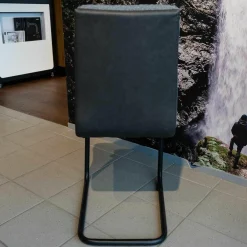 4-er Set Stuhl My Derby Stuhl Freischwinger Schwarz 224 Stoff Celina