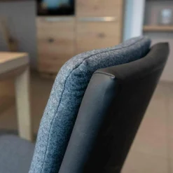 4-er Set Stuhl My Derby Stuhl Freischwinger Schwarz 224 Stoff Celina