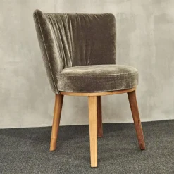 2er Set Stuhl Polo Cocktail Stoff Emilia B-121 Untergestell Nussbaum Geölt Mit Drehfunktion Und Rückholmechanik