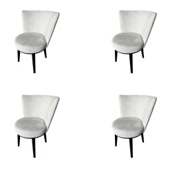 4er Set Stuhl Polo Dining Chair Swivel Bezug Stoff Toyo 1 1381 072 Beige Gestell Walnuss Natur Wenge