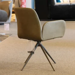 6er Set Stuhl S1000 Leder Senf Gelb Und Leder Grün Gestell Pulverbeschichtet Anthrazit