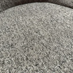 2er Set Stuhl Sheru 1430 C Stoff Talent 10787896 Grau Rücken Leder Rodeo Soft 1417 Pebble Grau Braun Füße Eiche Alurahmen Schwarz