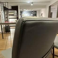 4er Set Stuhl Talos Bezug Leder Ceras 3190 Dew Blau Armlehne Eiche M4500 Pine Grey Grau Matt Gestell Epoxy E2200 Nuit Schwarz