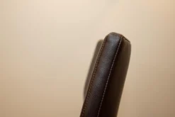 2er Set Stuhl Toga Leder Genuin Mokka Braun Füße Buche Wenge Gebeizt