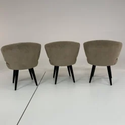 3er Set Stuhl Trick XL Bezug Stoff U9999T Divan Braun Grau Holzuntergestell Schwarz Gebeizt Mit Drehbeschlag Einmal Mit Rückstellfunktion