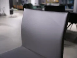 3er Set Stuhl Und Essbank Mirado Leder 1024 Anthrazit Gestell Flachstahl Verchromt