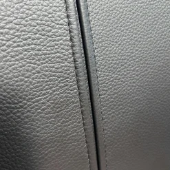 4er Set Stuhlsessel 655 Leder 40 300 Dunkelbraun Gestell Stahl Verkehrsschwarz Mit Kunststoffgleitern