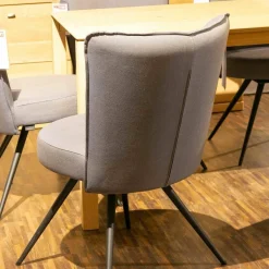 6-er Stuhlgruppe LS 010317 Bezug Amsterdam Blau Gestell Metall Anthrazit Matt