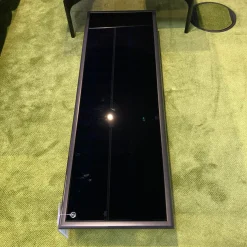 2er-Set 901 Couchtisch Tischplatte Naturstein Carrara Gestell Buche Schwarz