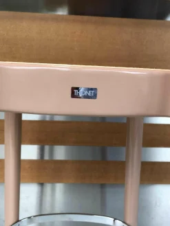 3er-Set 118 H Barstuhl Buche Hochglanz Lackiert Altrosa