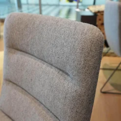 6er-Set Armlehnstuhl Arva Light Bezug Stoff Hallingdal 116 Grau Drahtkufengestell Eisenblank Einschichtlack