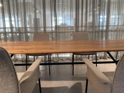 4er-Set Armlehnstuhl Jaro 200 Stoff 071 Ash Beige Grau Gestell Schwarz Gepulvert