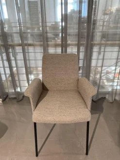 4er-Set Armlehnstuhl Jaro 200 Stoff 071 Ash Beige Grau Gestell Schwarz Gepulvert