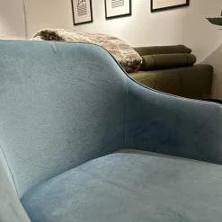 4er-Set Armlehnstuhl Kedua 4061 Bezug Stoff Bel-321 A Blau Metallfuß Dreieckig Petrol Dunkelblau