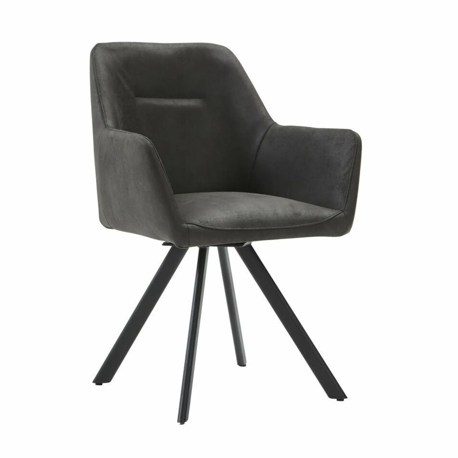 6er-Set Armlehnstuhl Lindale Stoff Guarda Anthrazit