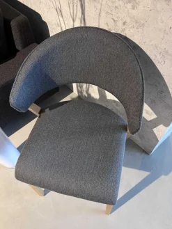 2er-Set Armlehnstuhl S 500 Stoff 4503 Grau Füße Eiche