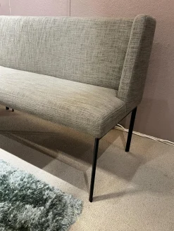 2er-Set Bank Juna Stoff Sama CK2763 Mud 094 Grau Gestell Metall Schwarz Pulverbeschichtet