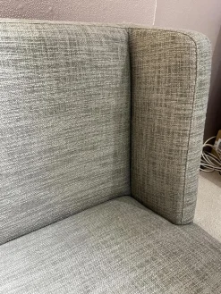 2er-Set Bank Juna Stoff Sama CK2763 Mud 094 Grau Gestell Metall Schwarz Pulverbeschichtet