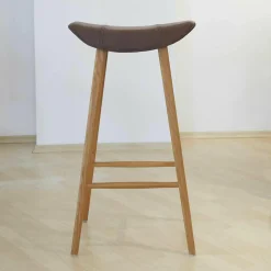 2er-Set Barhocker Kya Basic Leder Oman Coffee 501