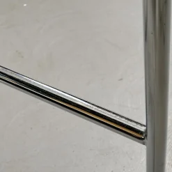 2er-Set Barhocker Wave Bezug Eco-Leder Schwarz Gestell Verchromt Inklusive Gleiter