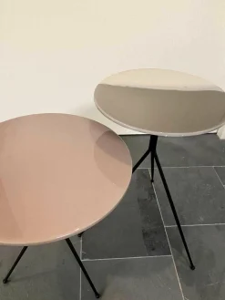 2er-Set Beistelltisch Liquid Hellgrau Resin Rose