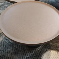 2er-Set Beistelltisch Louisa Mit Zwei Tischplatten Und Zwei Tischfüßen Zement Asche Grau Gestell Zinnfarbig