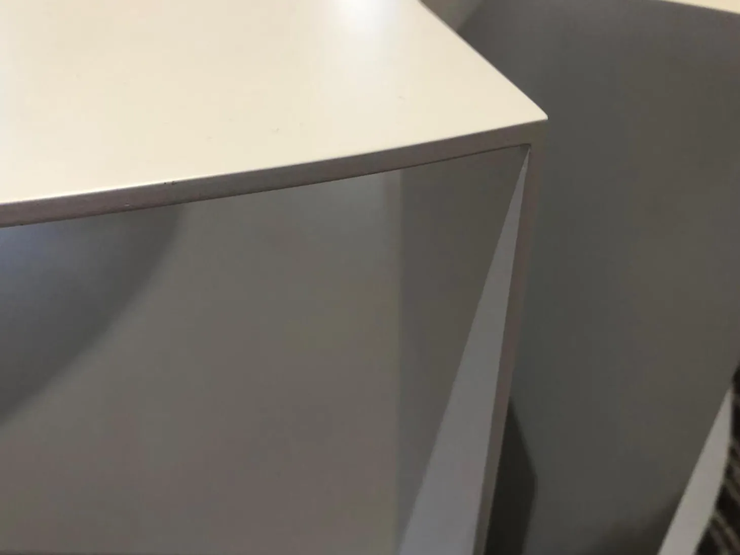 2er-Set Beistelltisch Nix Weiß Lackiert Kernleder Schwarz