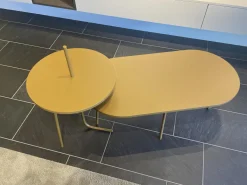 2er-Set Beistelltisch Und Couchtisch Bond Lack Khaki Grün Braun