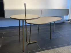 2er-Set Beistelltisch Und Couchtisch Bond Lack Khaki Grün Braun