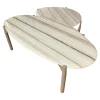 2er-Set Couchtisch Heath Marmor Zembrino Gestell Holz Creme