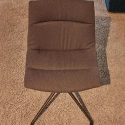 4er-Set Drehstuhl Marel Bezug Arco Lanoso 01566 Braun 4-Sternfuß Drehbar Schwarz