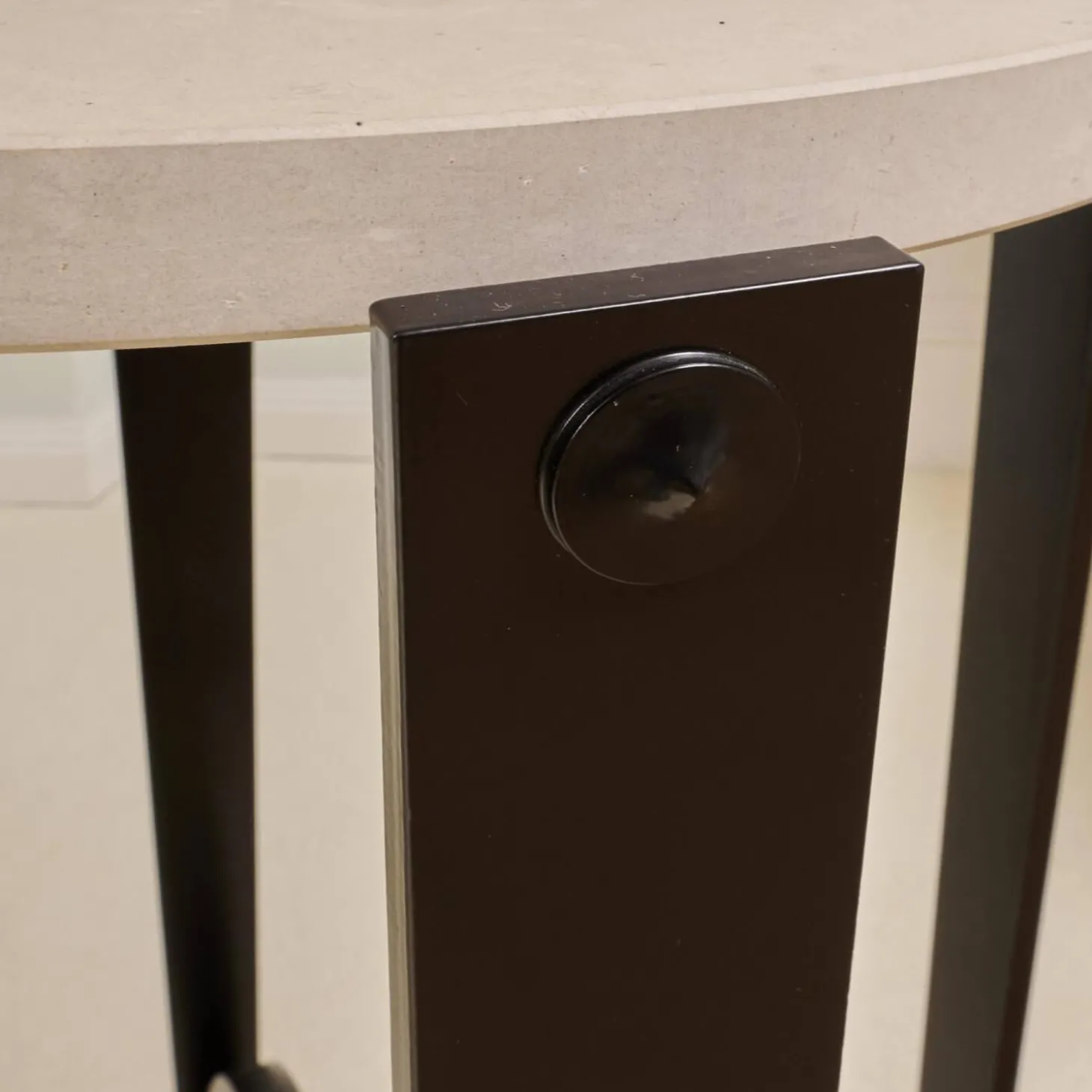 2er-Set Eisensäule Schwarz Mit Marmorplatte