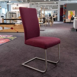 4er-Set Freischwinger CA Diana 3/B Stoff Facet Aubergine Lichtgrijs Middengrijs Blue