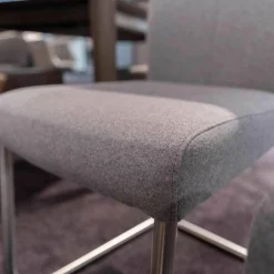 4er-Set Freischwinger CA Diana 3/B Stoff Facet Aubergine Lichtgrijs Middengrijs Blue