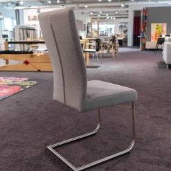 4er-Set Freischwinger CA Diana 3/B Stoff Facet Aubergine Lichtgrijs Middengrijs Blue