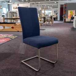 4er-Set Freischwinger CA Diana 3/B Stoff Facet Aubergine Lichtgrijs Middengrijs Blue