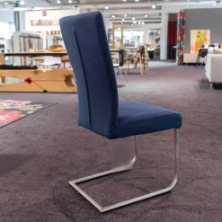 4er-Set Freischwinger CA Diana 3/B Stoff Facet Aubergine Lichtgrijs Middengrijs Blue