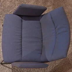 6er-Set Kufenstuhl Mit Armlehnen Marel Stoff Steelcut Trio 3 Braunblau Gestell Metall Schwarz