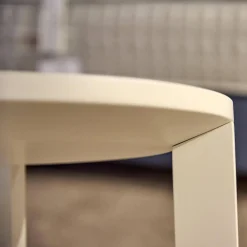 2er-Set Nachttisch Daphne Oval Lack Matt Weiß