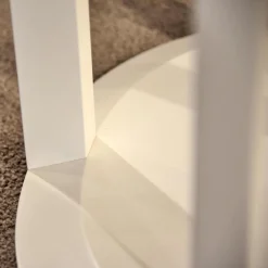 2er-Set Nachttisch Daphne Oval Lack Matt Weiß