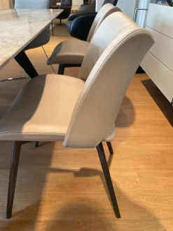 2er-Set Nice Leder 40 Cachemire Beige Füße Braun Lackiert