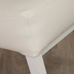 4er-Set Outdoorstühle Liner Kunstleder Weiß