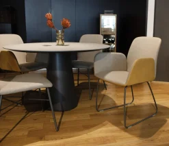 4er-Set S1000 Stoff 4702 Graubeige Leder 4104 Senf