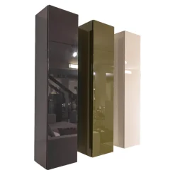 3er-Set Schrank Horizon Flöte Hängend Lack Hochglanz Light Grey Forest Und Dark Grey