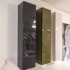 3er-Set Schrank Horizon Flöte Hängend Lack Hochglanz Light Grey Forest Und Dark Grey