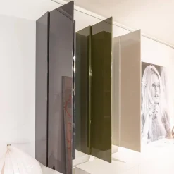 3er-Set Schrank Horizon Flöte Hängend Lack Hochglanz Light Grey Forest Und Dark Grey